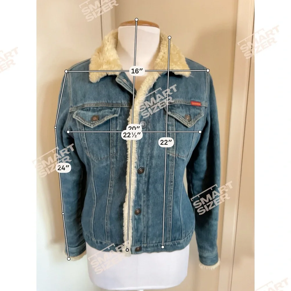 Vintage Roxy Sherpa Lined Denim Jacket Y2K Blue Jean Trucker Coat 100% Cotton - Picture 7 of 8